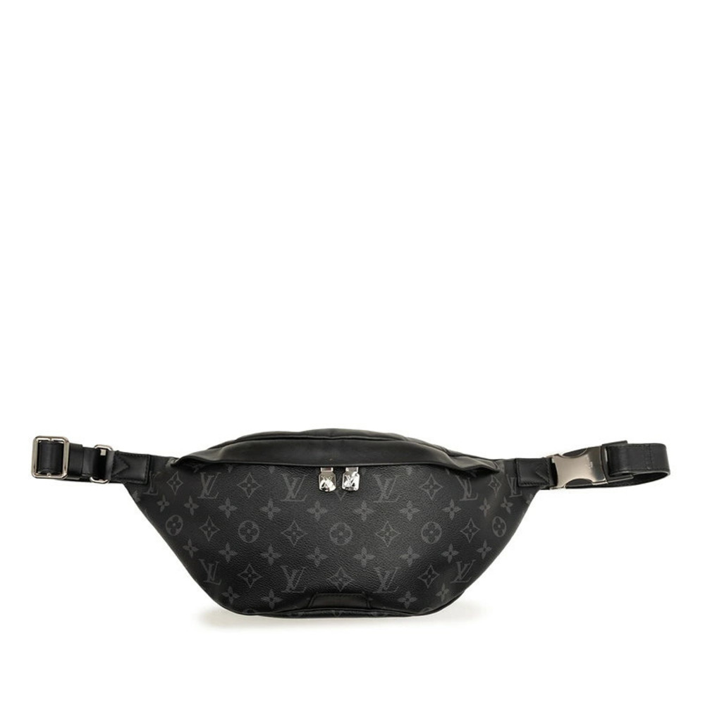 Louis Vuitton Monogram Eclipse Black Discovery Bum Bag Body Waist Black Leather